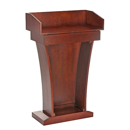 Adiroffice Wood Floor Stand-Up Podium Lectern with Storage Drawer in Cherry ADI661-012-CH-MK